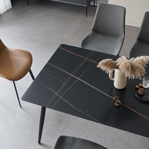 Rectángulo industrial de 4 pies Muebles para el hogar Mesa de comedor de piedra para el hogar