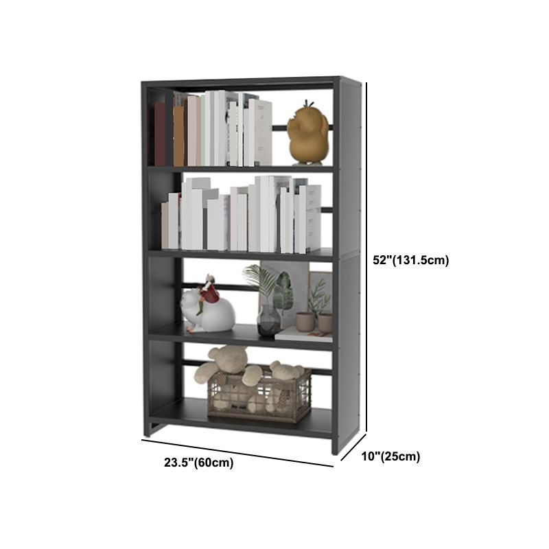10" Wide Standard Bookcase and Steel Open Book Shelf with Rectangular Shelves
