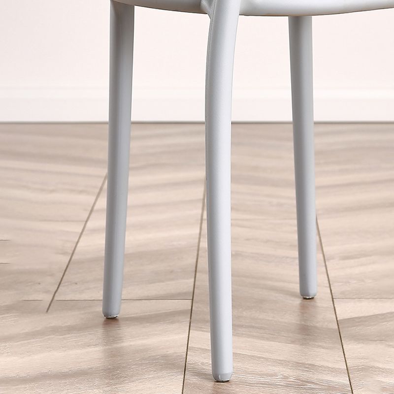 Modern Style Dining Chair Armless Dining Chairs with Plastic Legs for Kitchen