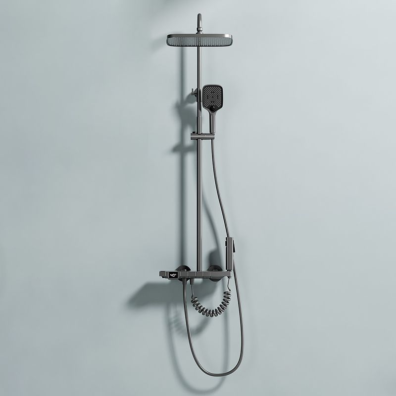 Digital Display Shower System Brass 2 Shower Heads Shower Set