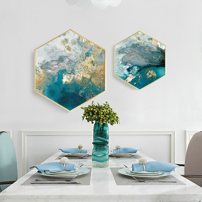 Abstract Pattern Wall Art Print Scandinavian Canvas Textured Painting in Soft Color