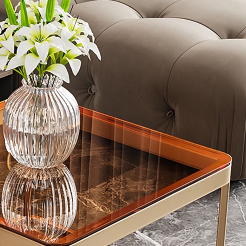 Frame Frame Coffee Table Glam Square Cocktail Table with Drawer
