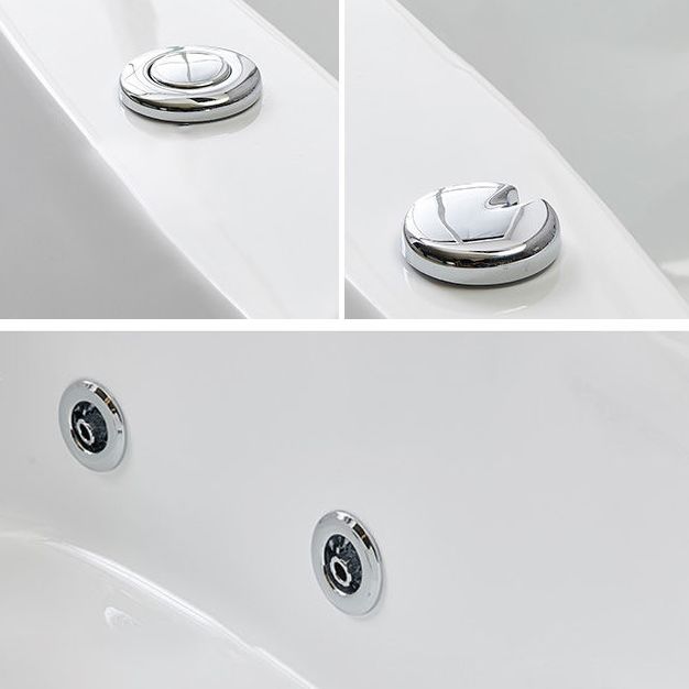 Freestanding Bath Acrylic Soaking White Heater Included Bathtub
