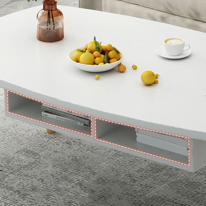 4 Legs Wood Coffee Table Set Bedroom Coffee Table with Storage