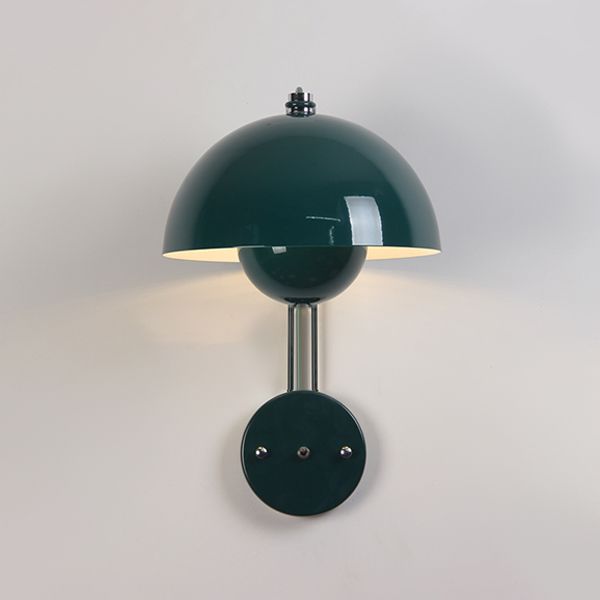 Modern Style Metal Wall Lighting Fixtures 1-Light Dome Sconce Light Fixture