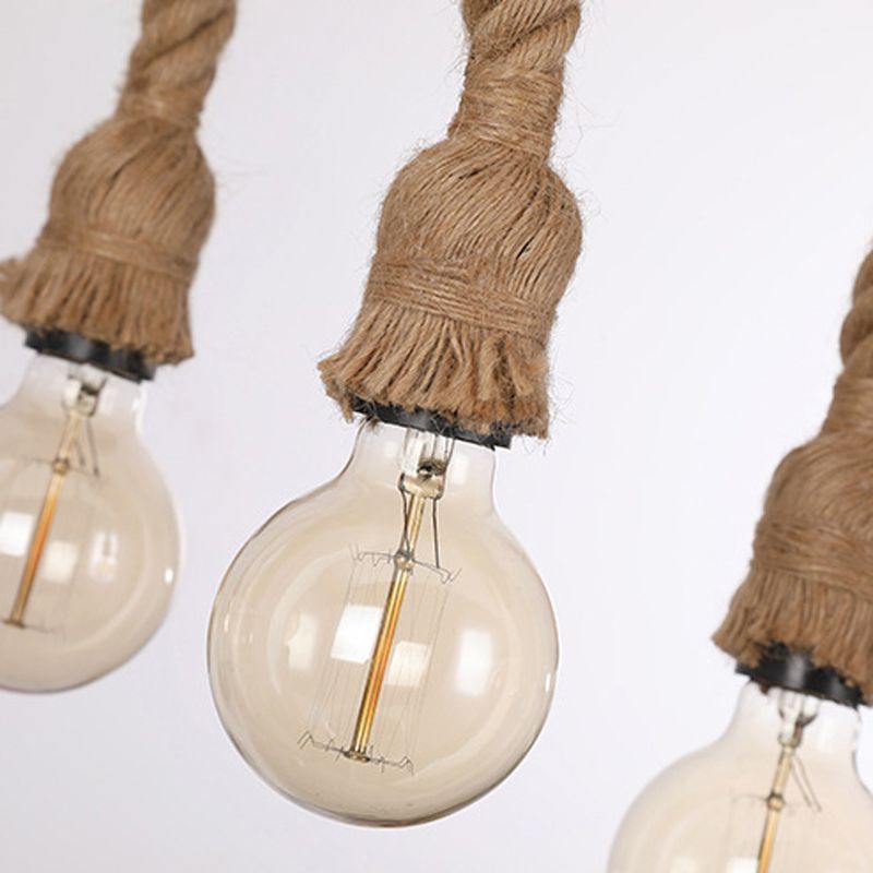 Wooden Island Light Industrial Style Island Hanging Light for Living Room