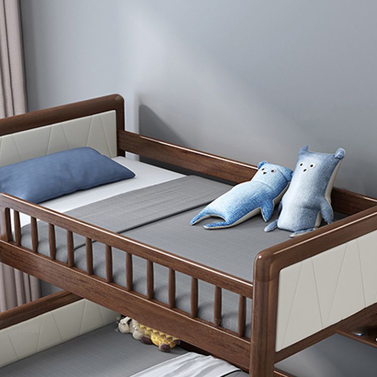 Mid-Century Modern Bunk Bed Gender Neutral Solid Wood Kids Bed