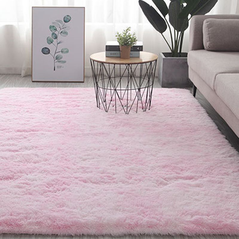 Modern Solid Shag Carpet Polyester Indoor Rug Non-Slip Backing Area Carpet for Living Room