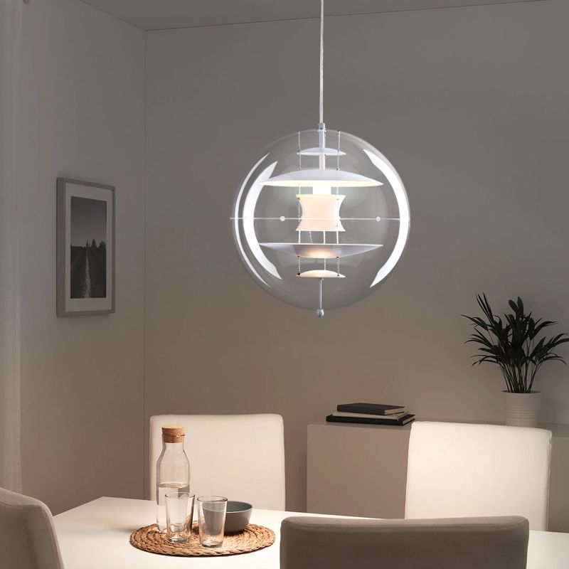 Lumière suspendue contemporaine Clear acrylique Shade Pending Lighting