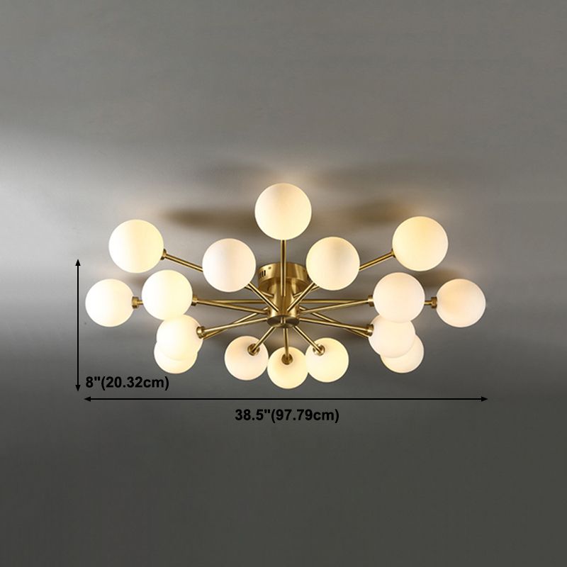 Modern Metallic Ceiling Light Globe Flush Mount Lighting for Foyer