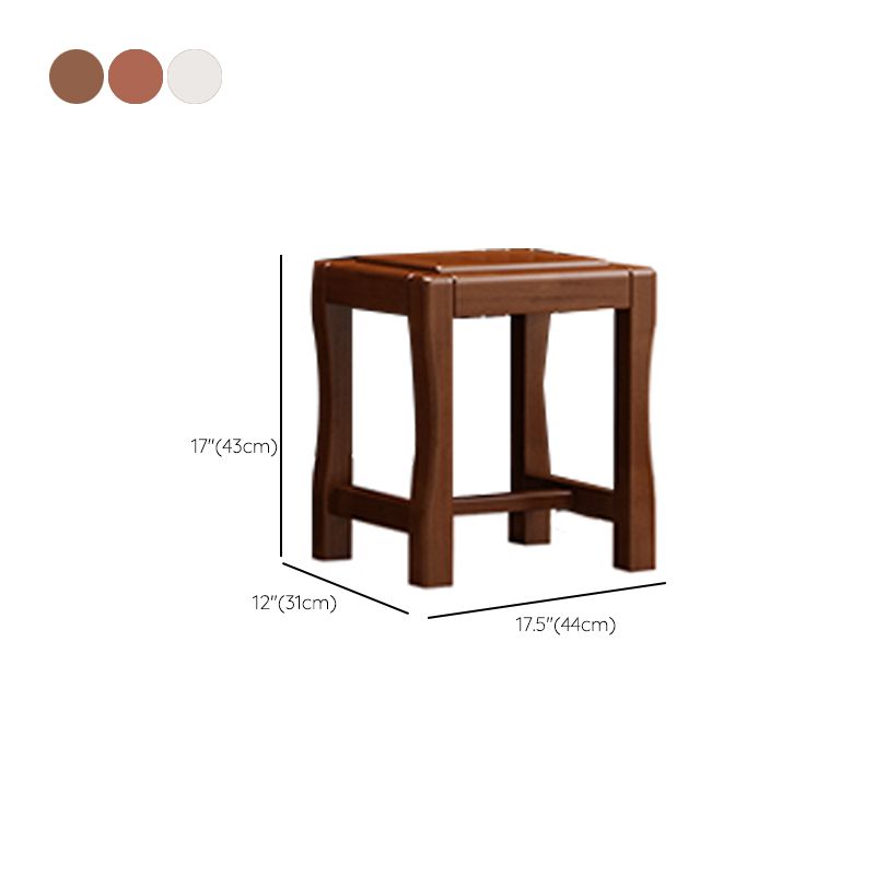 Traditional 2-Drawer Solid Wood Dressing Table with Mirror Makeup Vanity Stool