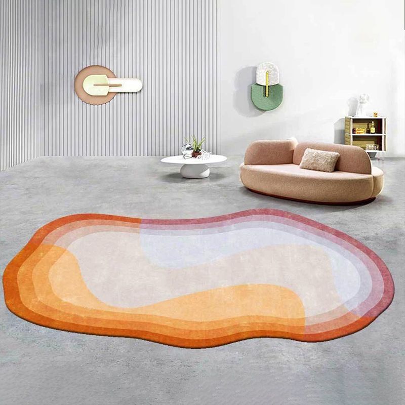 Stilvoller Kontrastfarbe Teppich Polyester Moderner Teppich Anti-Rutsch-Schlupf-Teppich für Wohnkultur