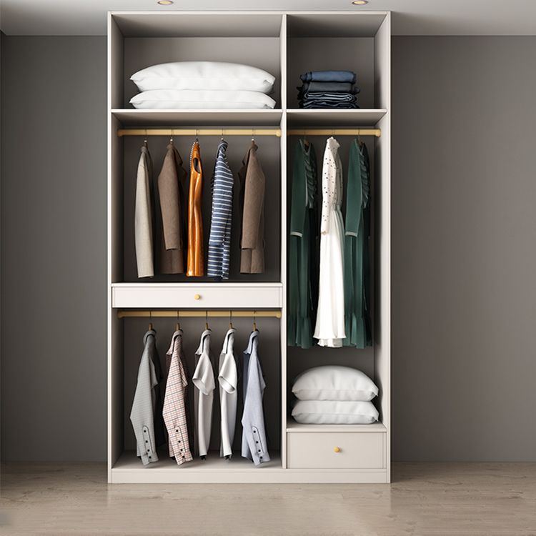 Contemporary Style Wardrobe Armoire Engineered Wood Wardrobe for Home
