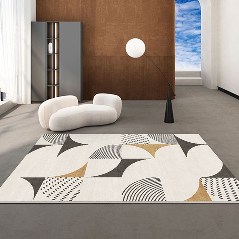 Abstract Pattern Rug Stain Resistant Rectangle Shape Rug for Home Decor