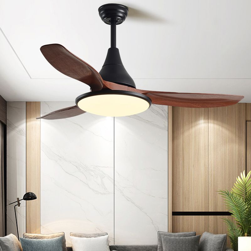 Unique Shape Metal Ceiling Fan Light Kids Style 1-Light Ceiling Fan Lamp for Living Room