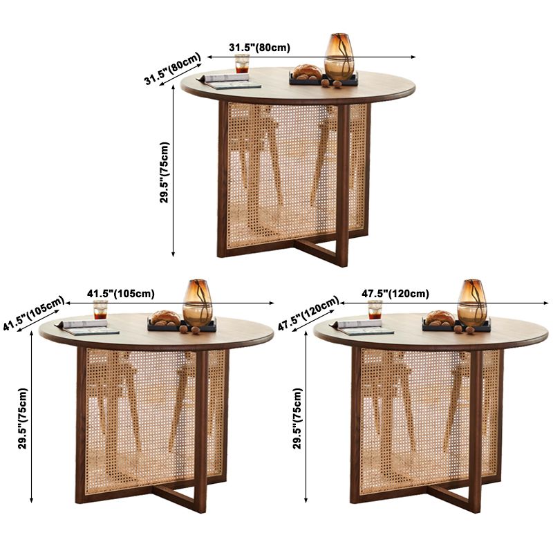 Modern Style Solid Wood Dining Table Sled Base Dining Site Table for D