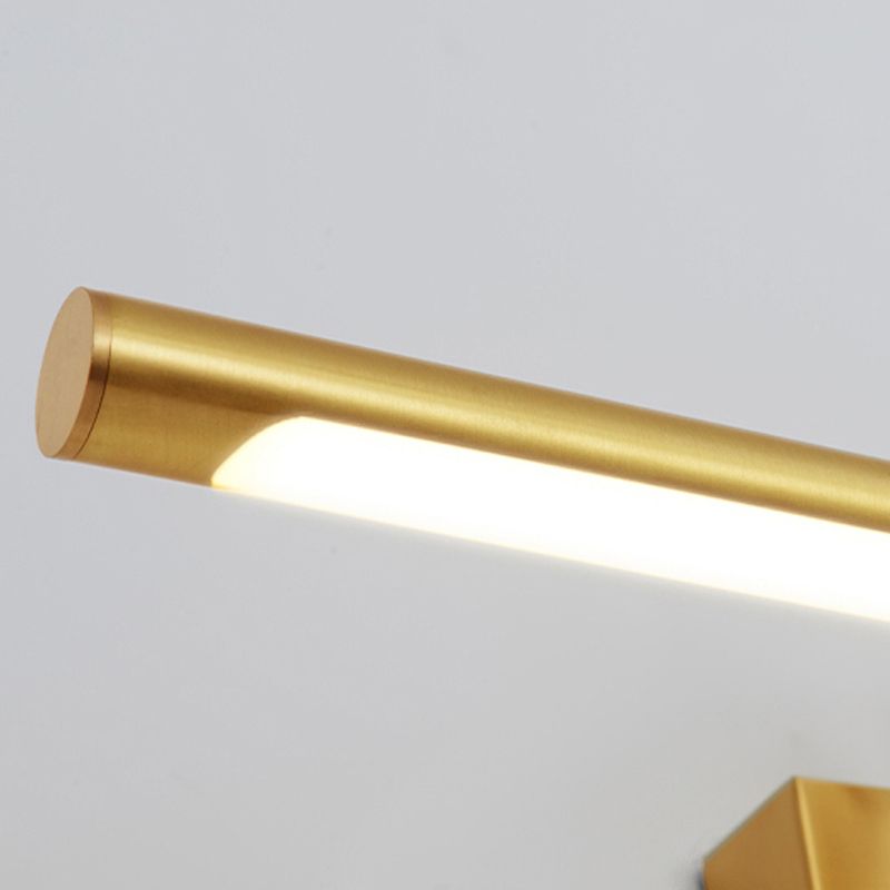 Luz de led recta lámpara de tocador de latón estilo americano con astas para el baño
