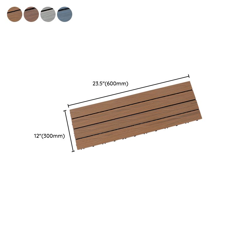 Deck Plank Interlocking Manufactured Wood Flooring Tiles Outdoor Flooring