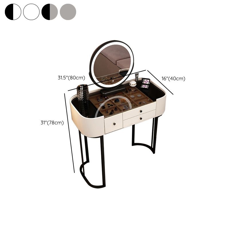 Lighted Mirror Makeup Counter Removeable Vanity Dressing Table