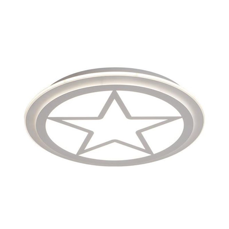 Star Children s Bedroom Ceiling Light Fixture Acrylic Modern Style Ceiling Light in White