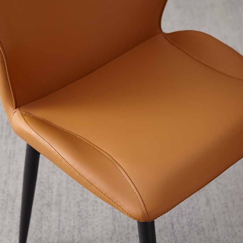 Sillas de comedor de estilo moderno, sillas laterales de metal sin brazos para cocina
