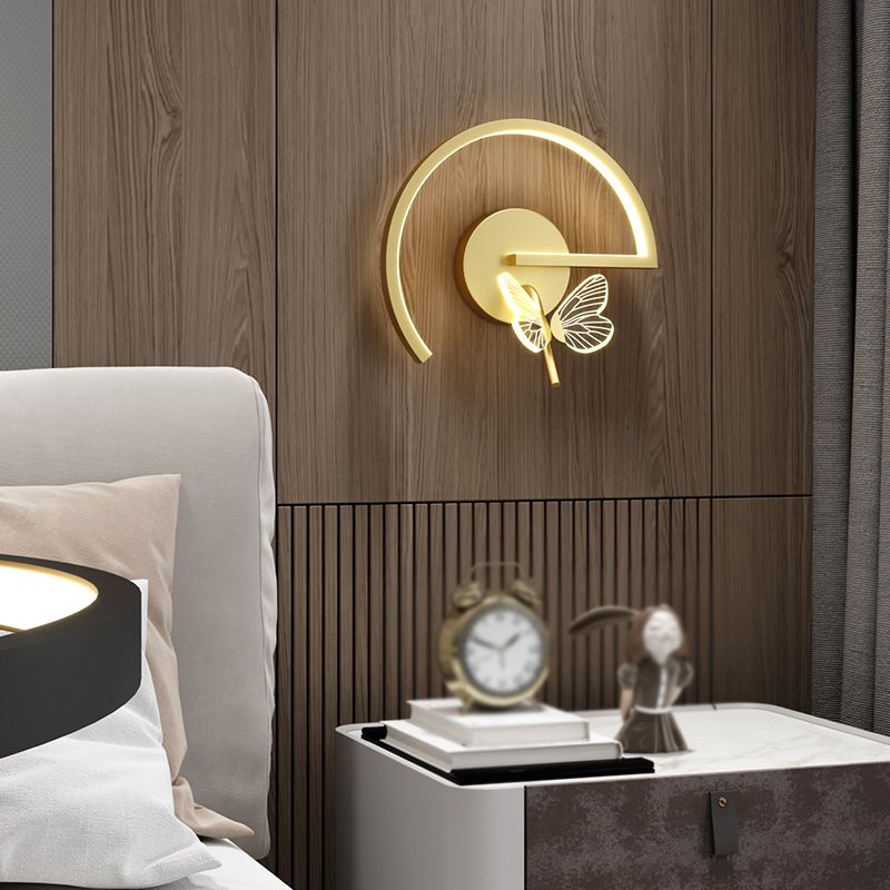 Metal Geometric Wall Mounted Lamps Modern Style 2 Lights Wall Light Sconces