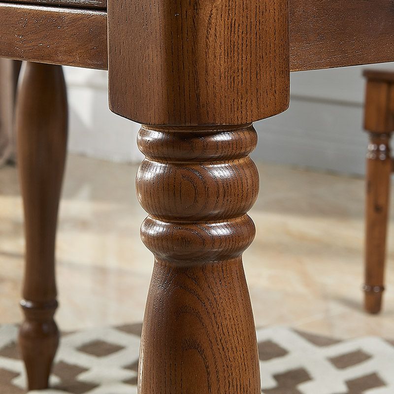 7 Piece Dining Room Table and Chair Set Solid Wood Table Dining Room Set