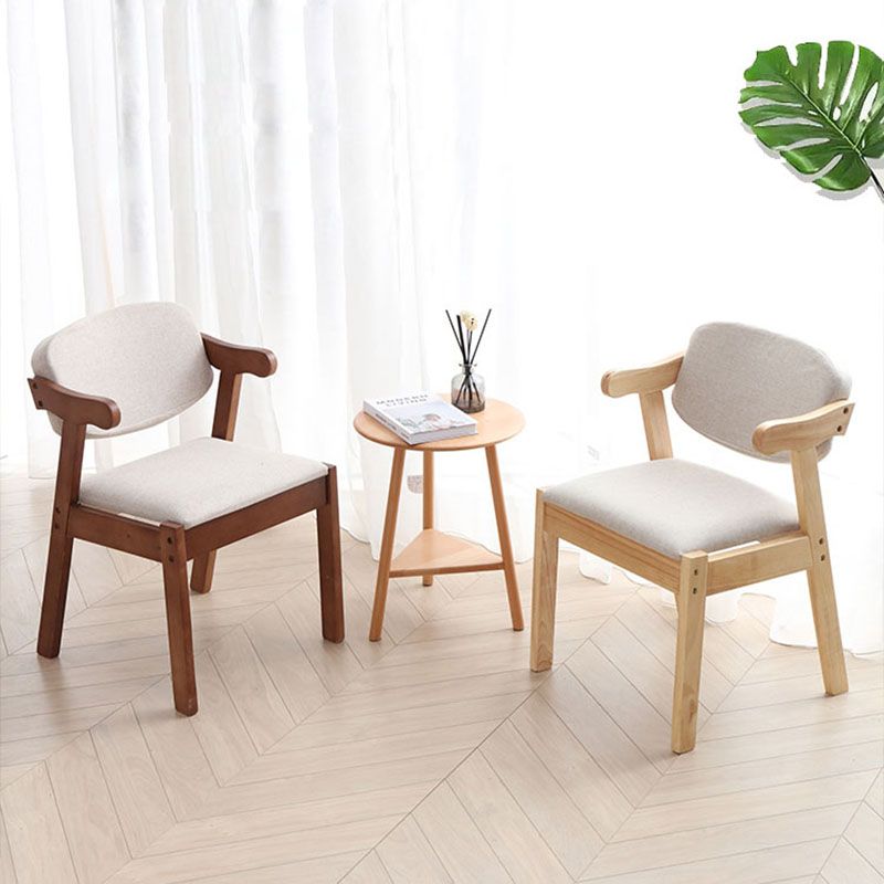 Silla de comedor de madera tradicional con respaldo abierto, silla lateral de comedor individual para el hogar