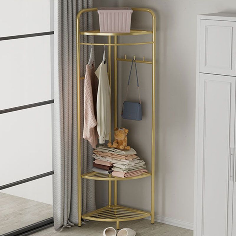 Modern Coat Hanger Solid Color Metal Coat Rack with Coat Hooks