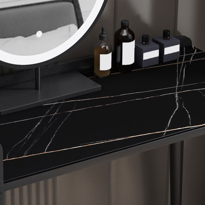 2 Storage Drawers Stone Top Vanity Table, 39.37"/47.24" W Make-up Vanity Set