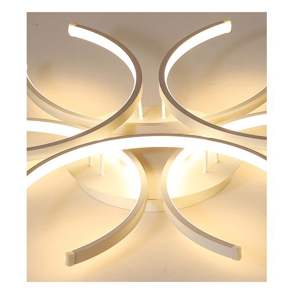 Weiß schattiert in der Nähe der Deckenbeleuchtungsbehandlung minimalistische LED -Metalldecke Flush Mount Light
