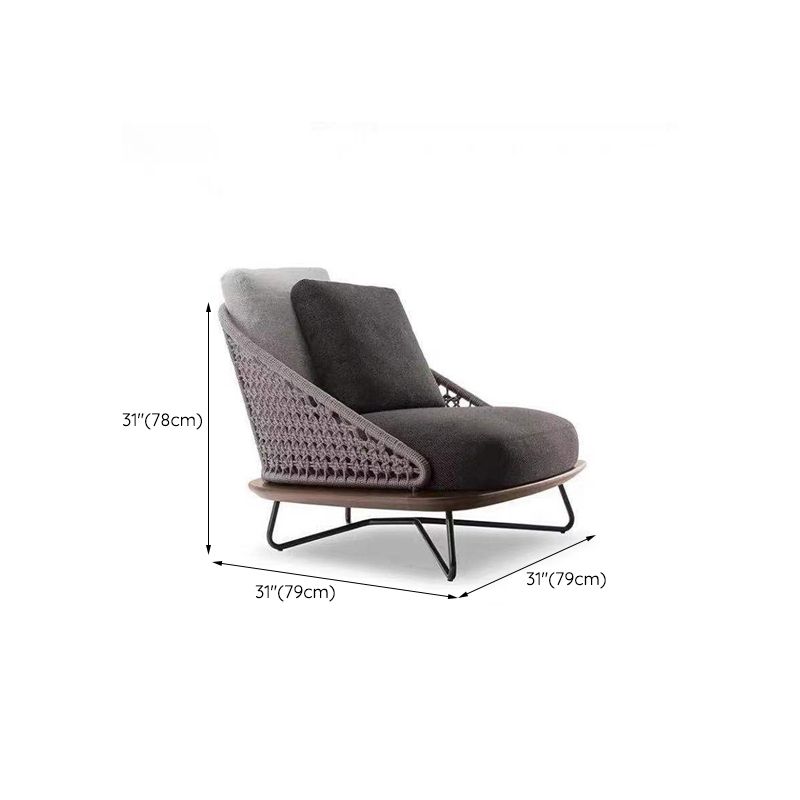 Farmhouse Black Outdoor Patio Sofa Water Resistant Outdoor Patio Sofa