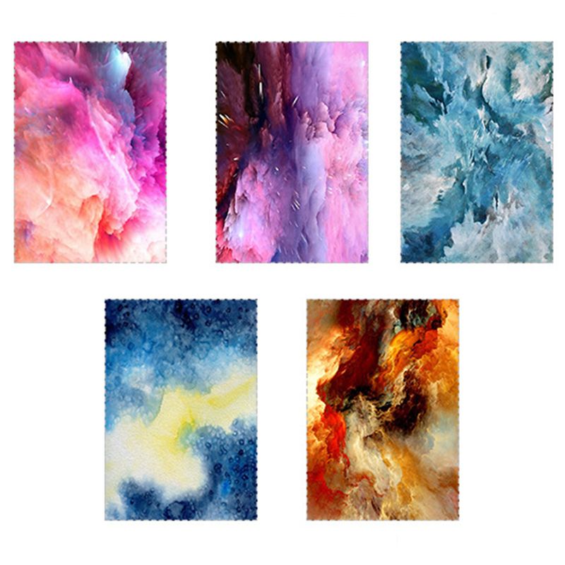 Color Mixed Creative Area Carpet Polyester Smoky Cloud Print Indoor Rug Anti-Slip Backing Carpet for Living Room