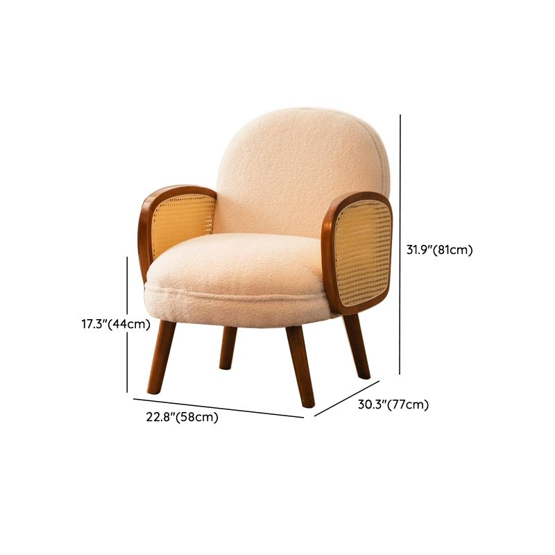 Corduroy Lounge Chair Arms Included Side Chair for Living Room