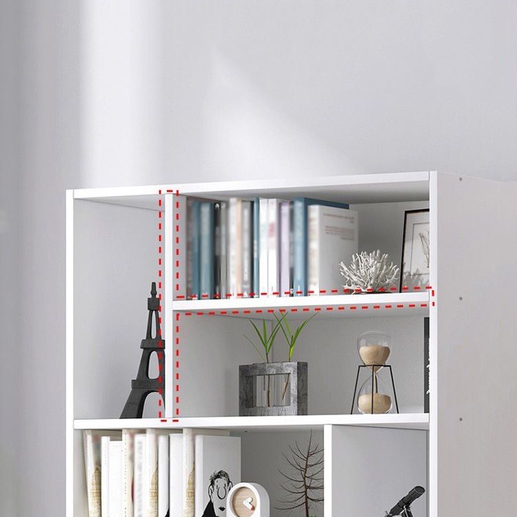 Manufactured Wood Standard Bookshelf Scandinavian Vertical Closed Back Bookshelf