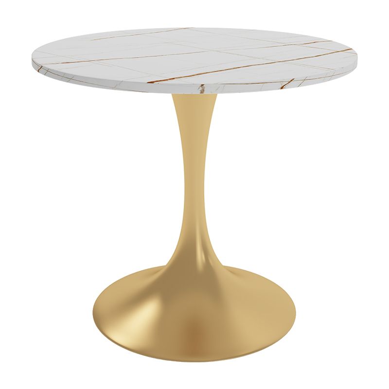 Traditional Luxury Round Table Stone Dining Room Collection for Indoor