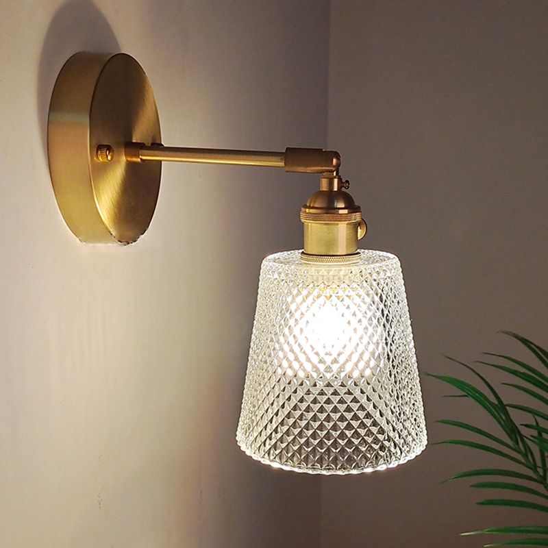 1-Light Geometric Wall Lights Modern Style Glass Wall Lighting Ideas
