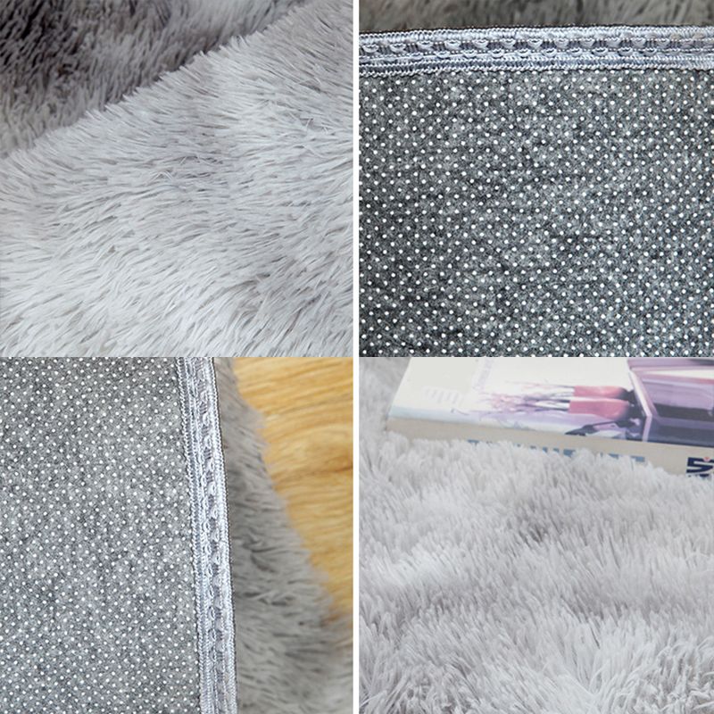 Calming Decoration Rug Multi Color Tie Dyed Pattern Area Rug Faux Fur Machine Washable Anti-Slip Backing Carpet