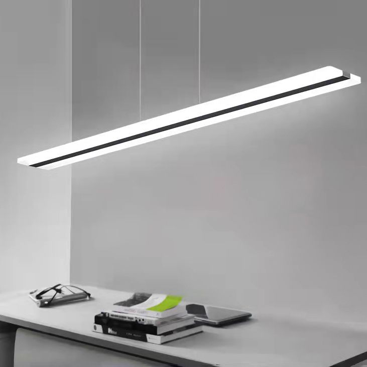 Long Strip LED Island Light moderniste suspendu suspendu pour le salon salle à manger salon