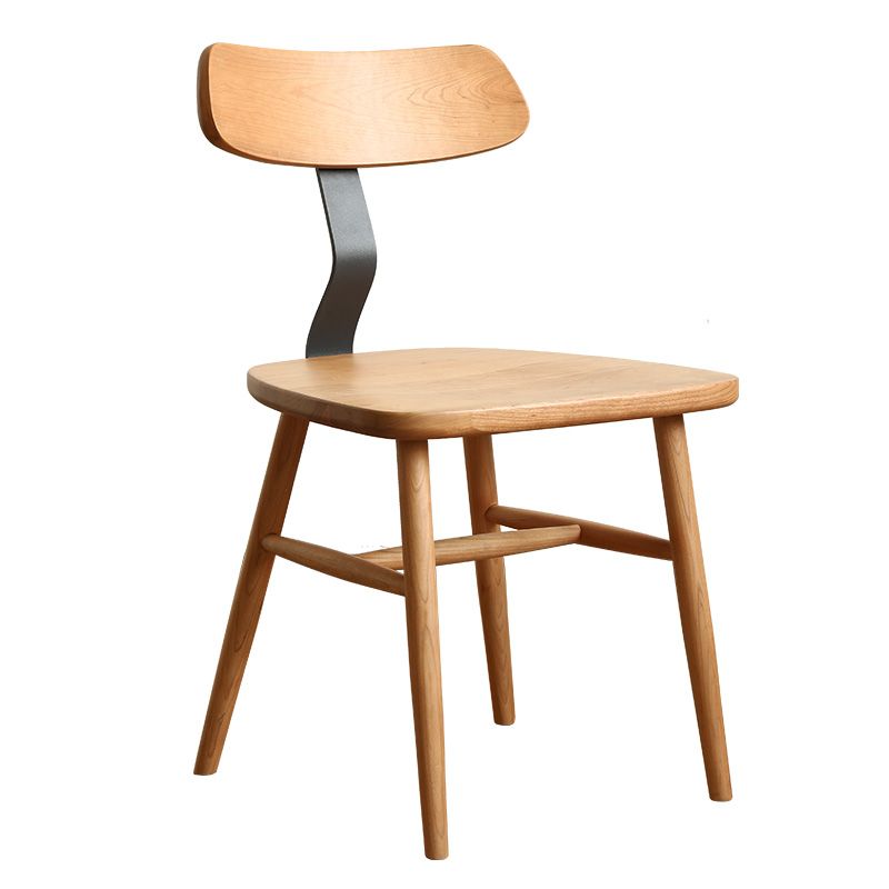 Industrial Style Side Chair Solid Wood Indoor Dining Chair for Living Room
