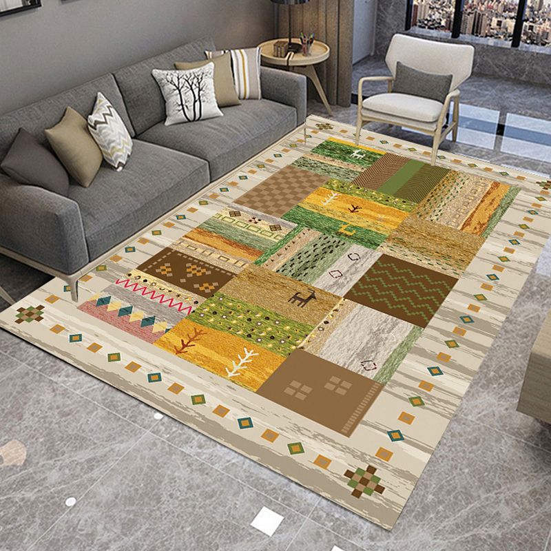 Multi-Color Bohemian Rug Rug Tribal Klassizismus Teppich Polypropylen waschbarer Teppich für Wohnkultur