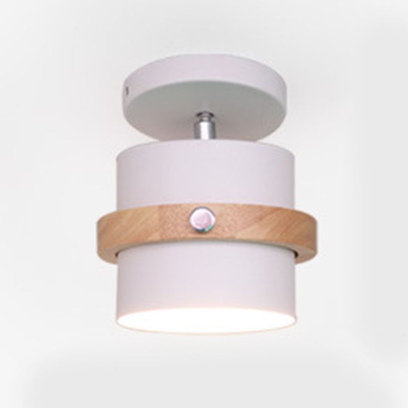 Semi Mount Lighting Modern Style Metal Semi Flush Light Fixture