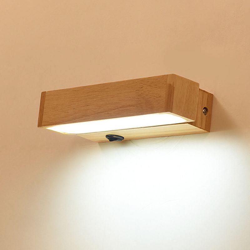 Wood Wall Sconce Light Modern Style Wall Sconce Lighting for Living Room