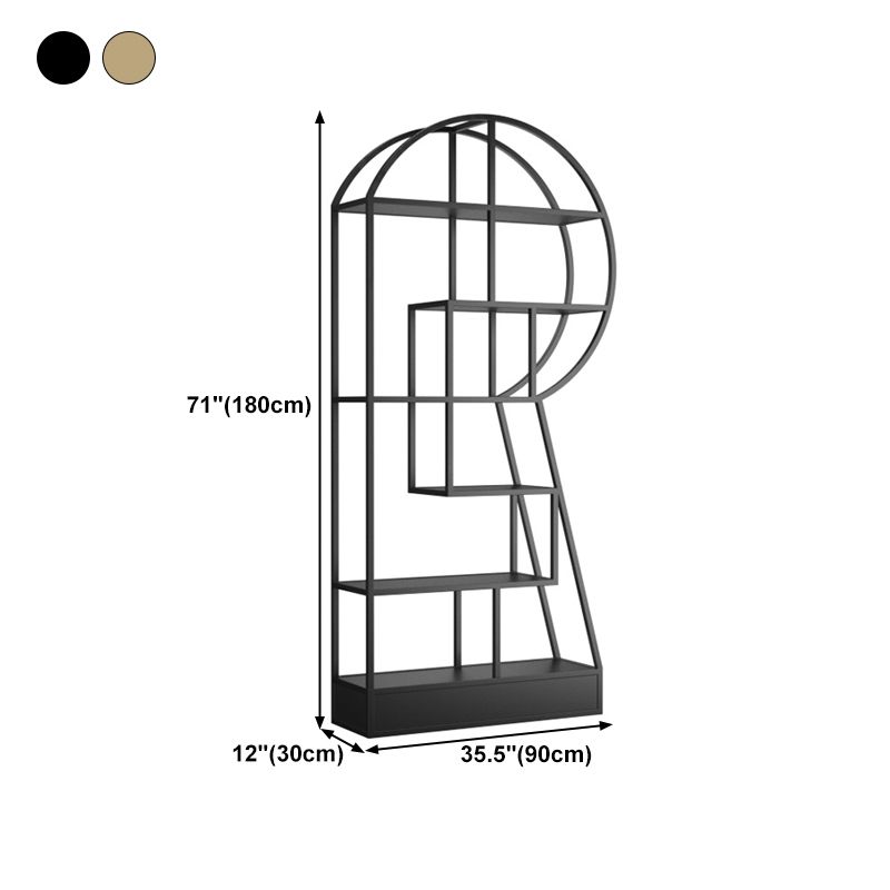 Urban Metal Etagere Bookshelf Vertical Open Bookcase for Home Office