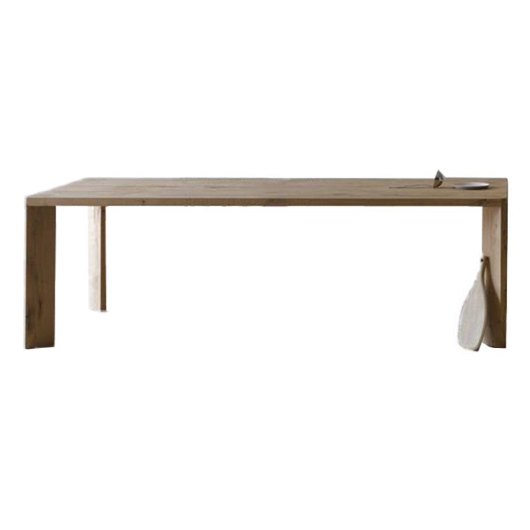 Contemporary Dining Table Solid Wood Table with 4 Legs for Dining Room