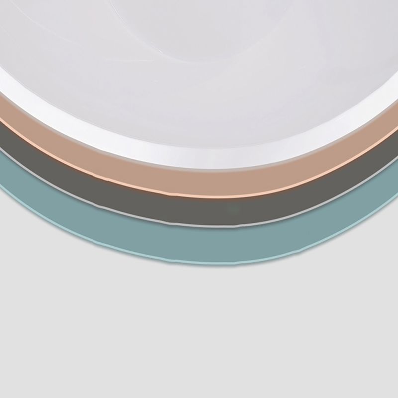 Oval Freestanding Soaking Bathtub Modern Acrylic Bathtub with Drain and Overflow Trim