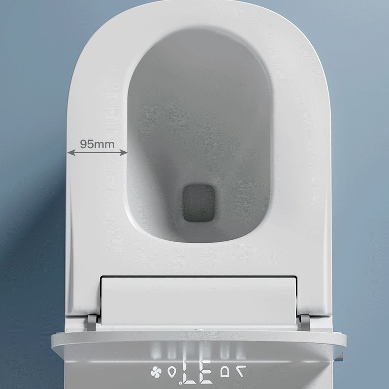 Modern Skirted Toilet Bowl Siphon Jet Toilet with Soft-Close Seat for Bathroom