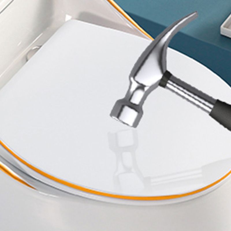 Contemporary Flush Toilet Floor Mounted Siphon Jet Porcelain Toilet