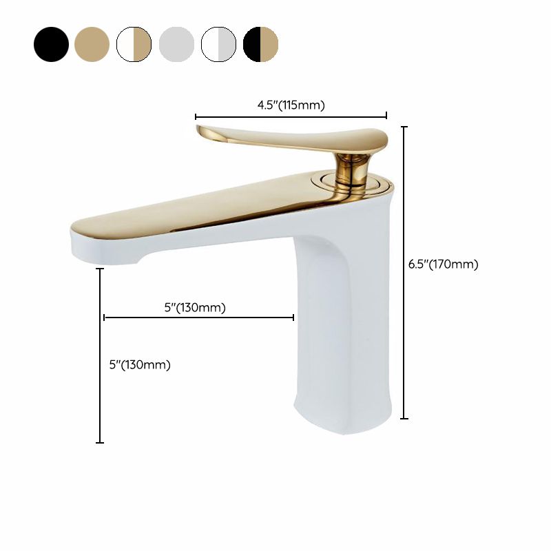 Light Luxury Basin Faucet 6.69" H Modern Brass Vessel Sink Faucet
