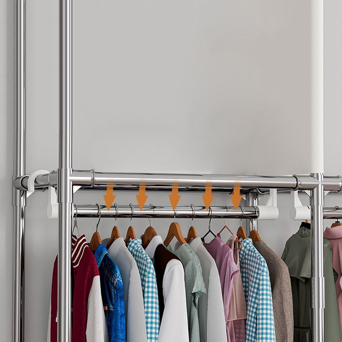 Contemporary Bedroom Wardrobe Metal Wardrobe Closet with Shelves